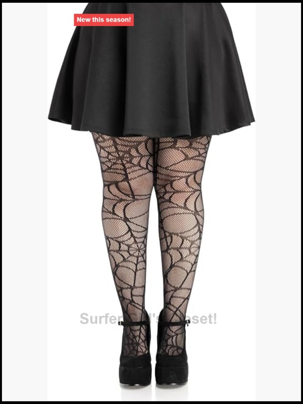 Patterned Fishnet Tights for Women - Spiderweb Design